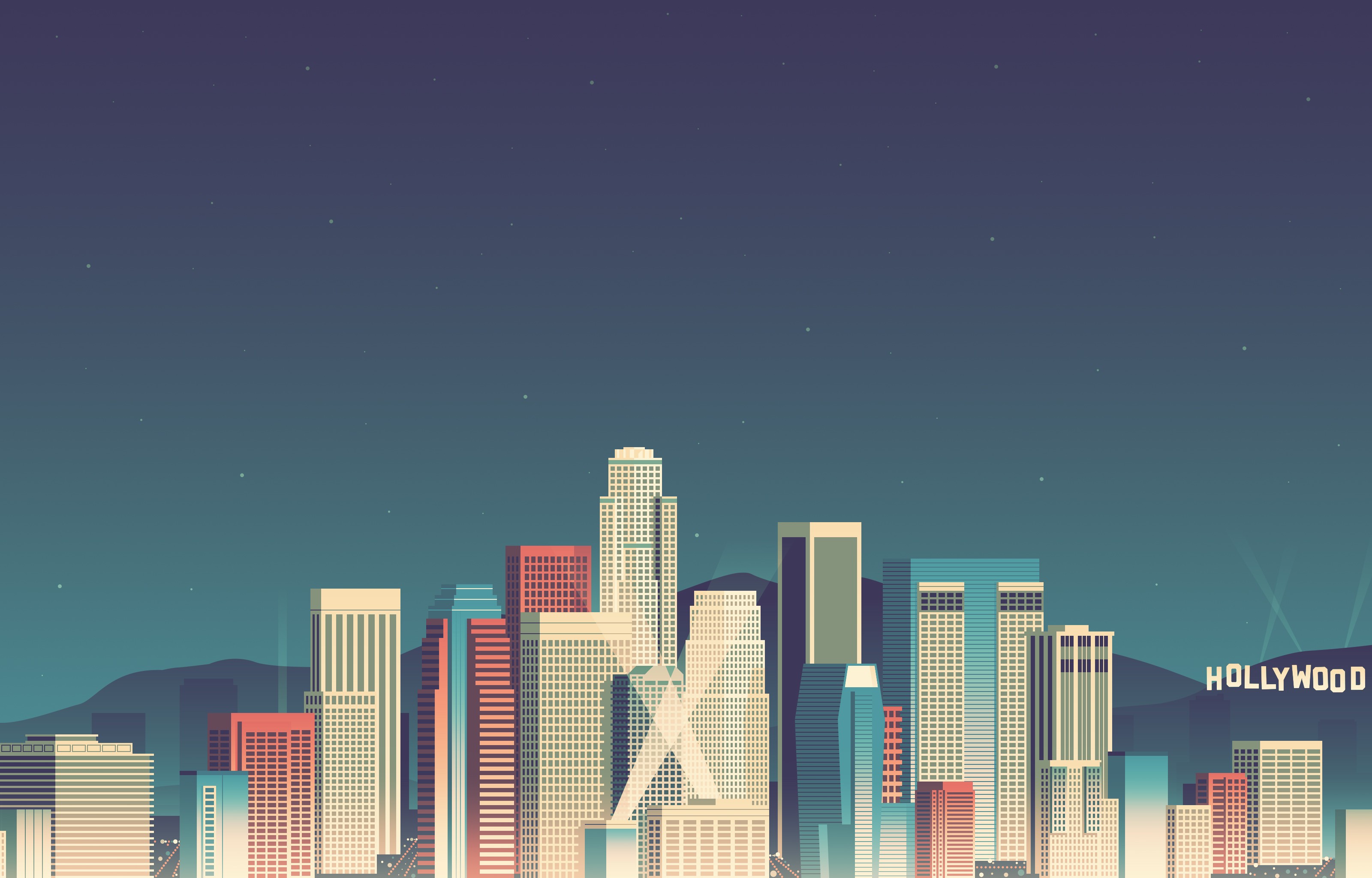 3200x2048 Vector Art, Los Angeles