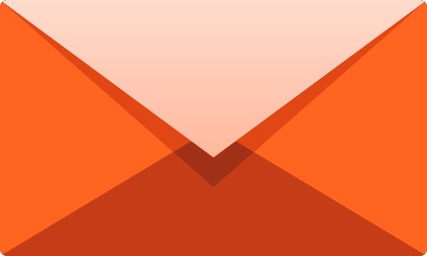 600x360 Orange E Mail Icon Free Vector Data. Svg(Vector)public Domain