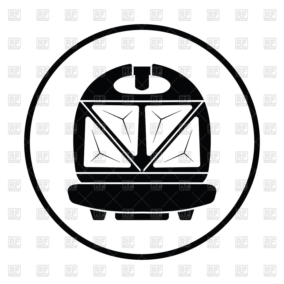 1200x1200 Thin Circle Design Of Kitchen Sandwich Maker Icon Vector Image