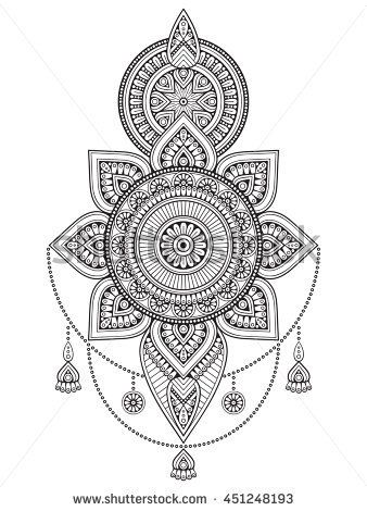 338x470 Mandala, Vector Mandala, Floral Mandala, Flower Mandala, Oriental