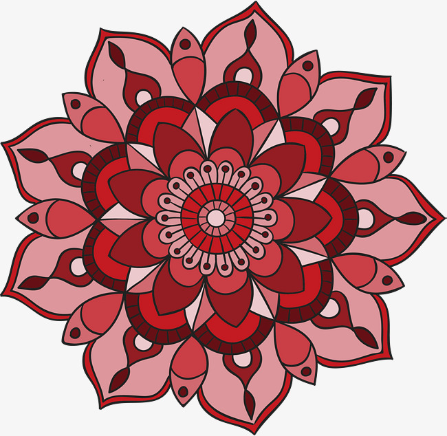 650x634 Wine Red Mandala Pattern, Vector Png, Datura, Mandala Pattern Png