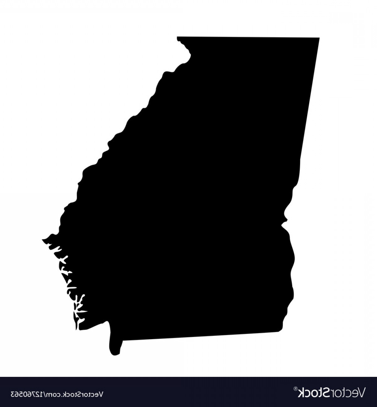 1200x1296 Map Of The Us State Georgia Vector Shopatcloth