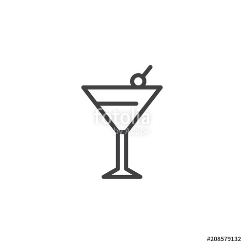 500x500 Margarita Cocktail Drink Outline Icon. Linear Style Sign For
