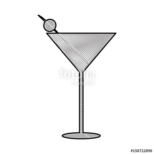 500x500 Margarita Cocktail Cup Icon Vector Illustration Design Stock