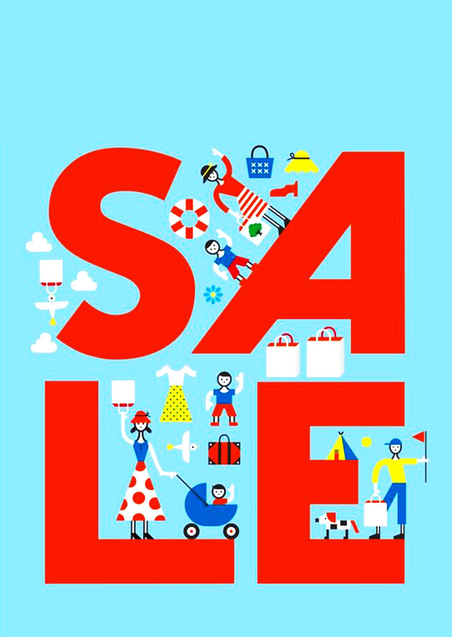 650x916 Vector Marketplace, Character, Commodity, Concise Background Image