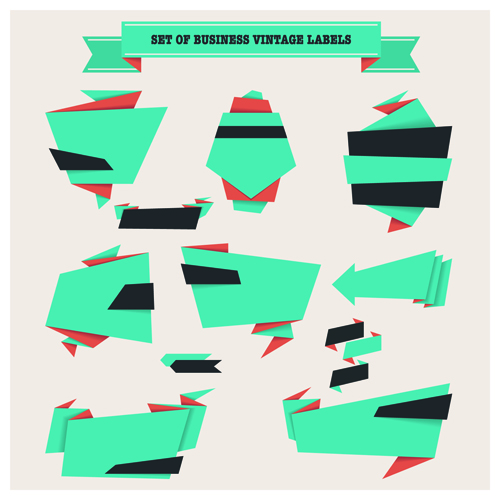 500x500 Blank Origami Label Vector Material