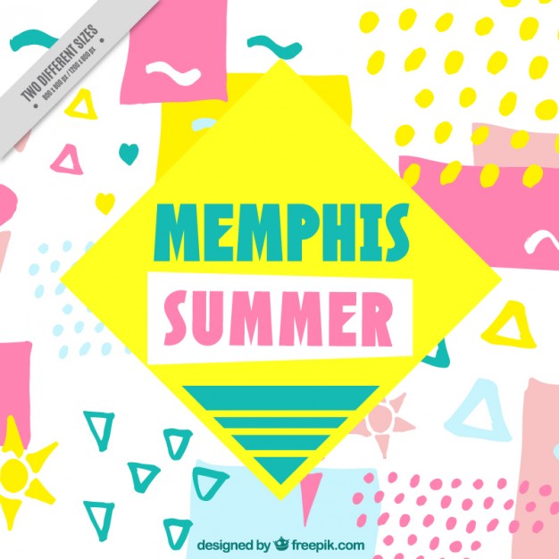 626x626 Memphis Background For Summer Vector Free Download