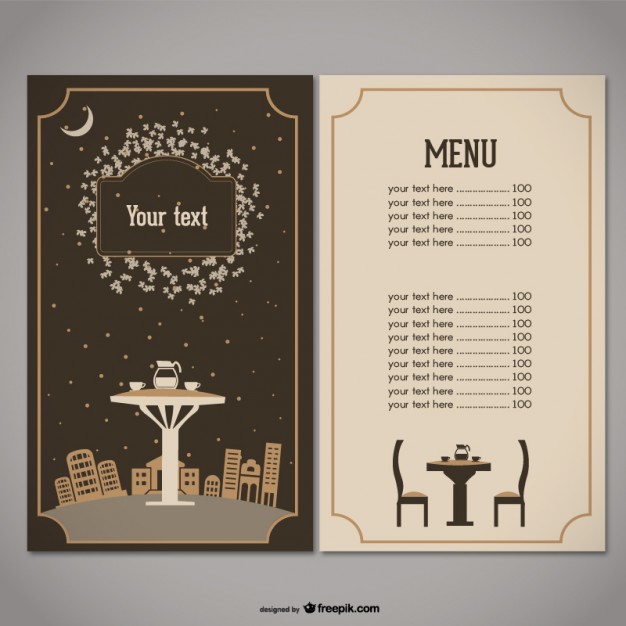 626x626 Restaurant Menu Vector Free Download