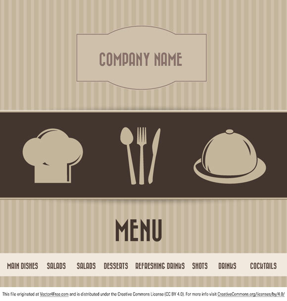 580x607 Free Restaurant Menu Vector