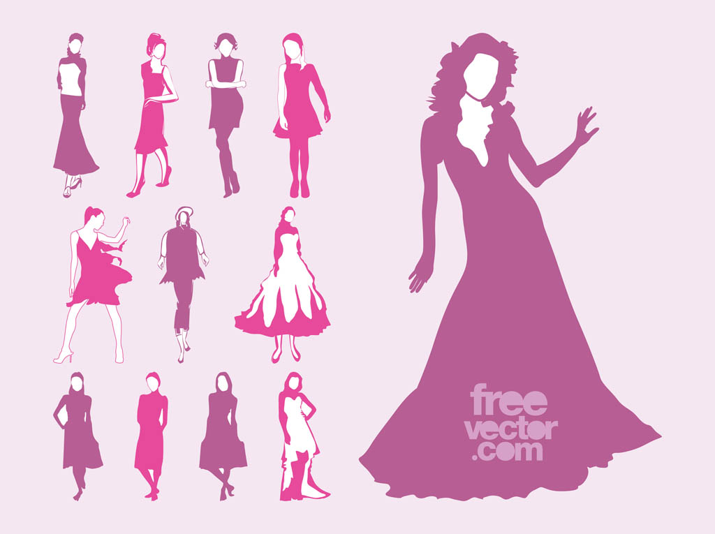 1024x765 Vector Fashion Models Set Vector Art Amp Graphics