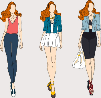 353x343 Vector Fashion Models Free Vector Download (5,131 Free Vector) For