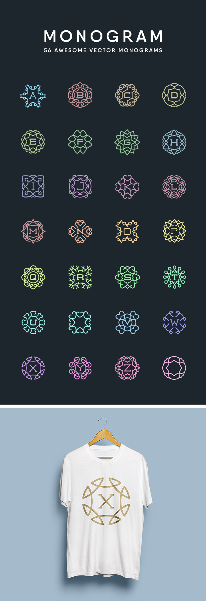 680x1983 Free Vector Monogram Maker Professional Creator