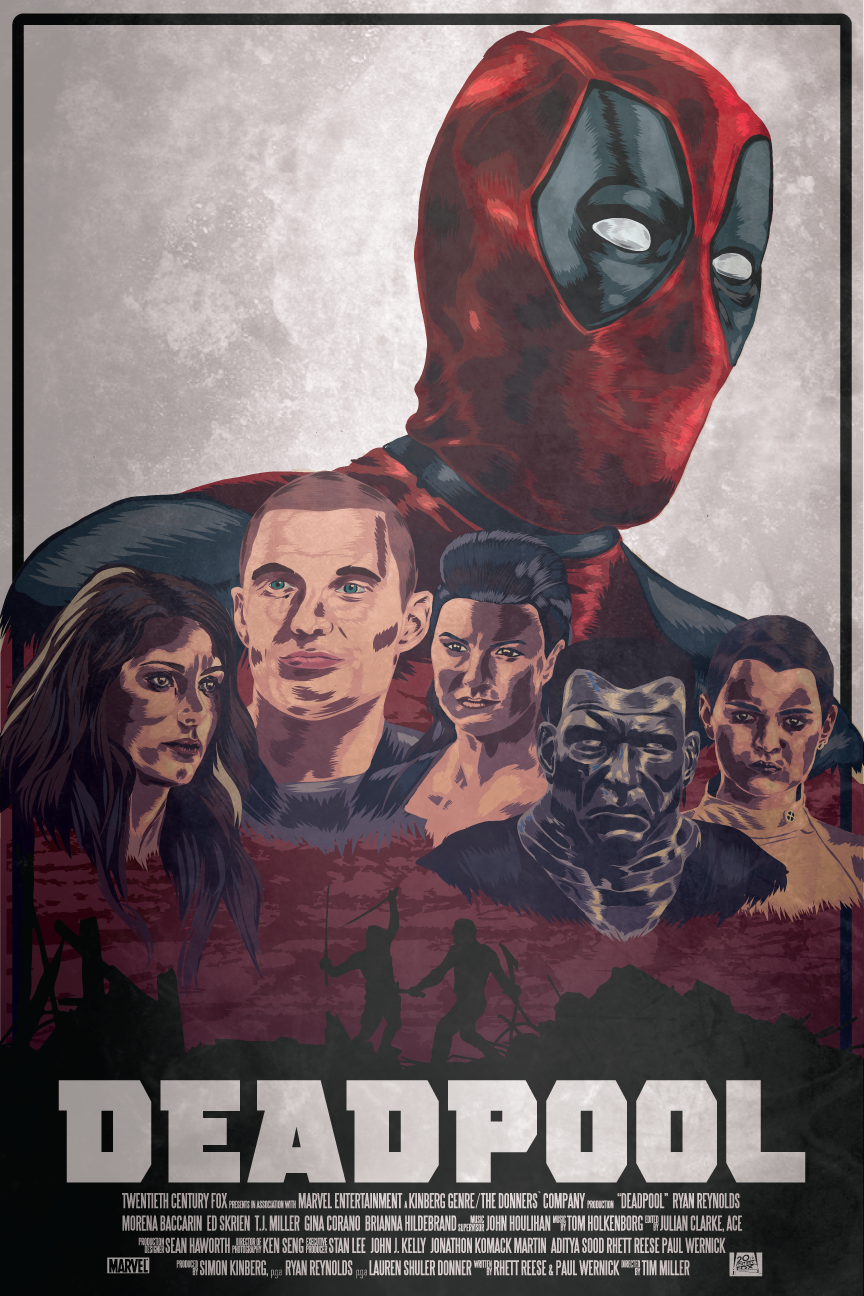 864x1296 Deadpool Vector Movie Poster On Behance