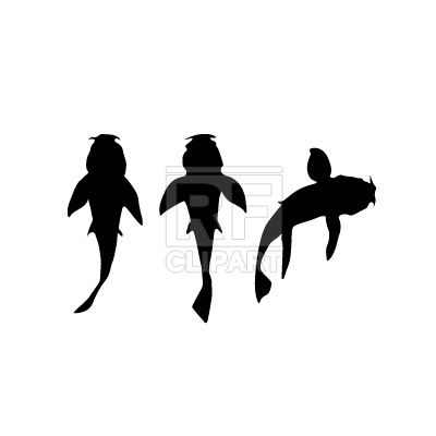 400x400 Moving Fish Silhouette Vector Image Vector Artwork Of Plants And