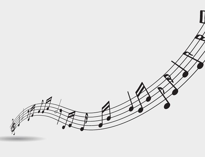 680x520 Music Notes Background Vector
