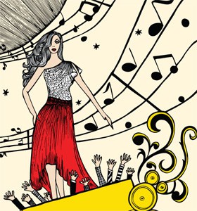 280x300 Music Vector T Shirt Designs Download T Shirt Design Illustrator