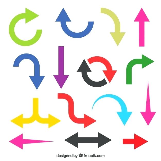 626x626 Arrow Design Colorful Arrow Collection In Flat Design Free Vector
