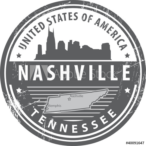 500x500 Grunge Rubber Stamp With Name Of Tennessee, Nashville, Vector