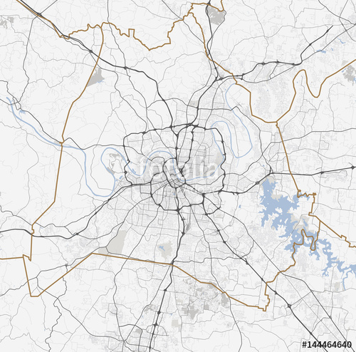 500x494 Map Nashville City. Tennessee Roads Stock Image And Royalty Free