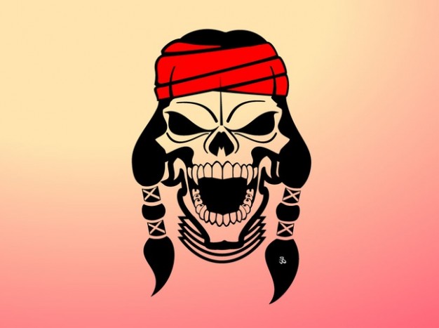 626x467 Native American Head Band Skull Vector Vector Free Download