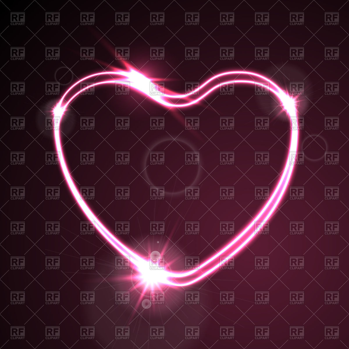 1200x1200 Dark Pink Heart Glowing Neon Effect Background Vector Image
