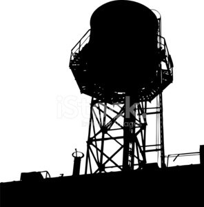 296x300 Nyc Water Tower Silhouette Vector Stock Vectors