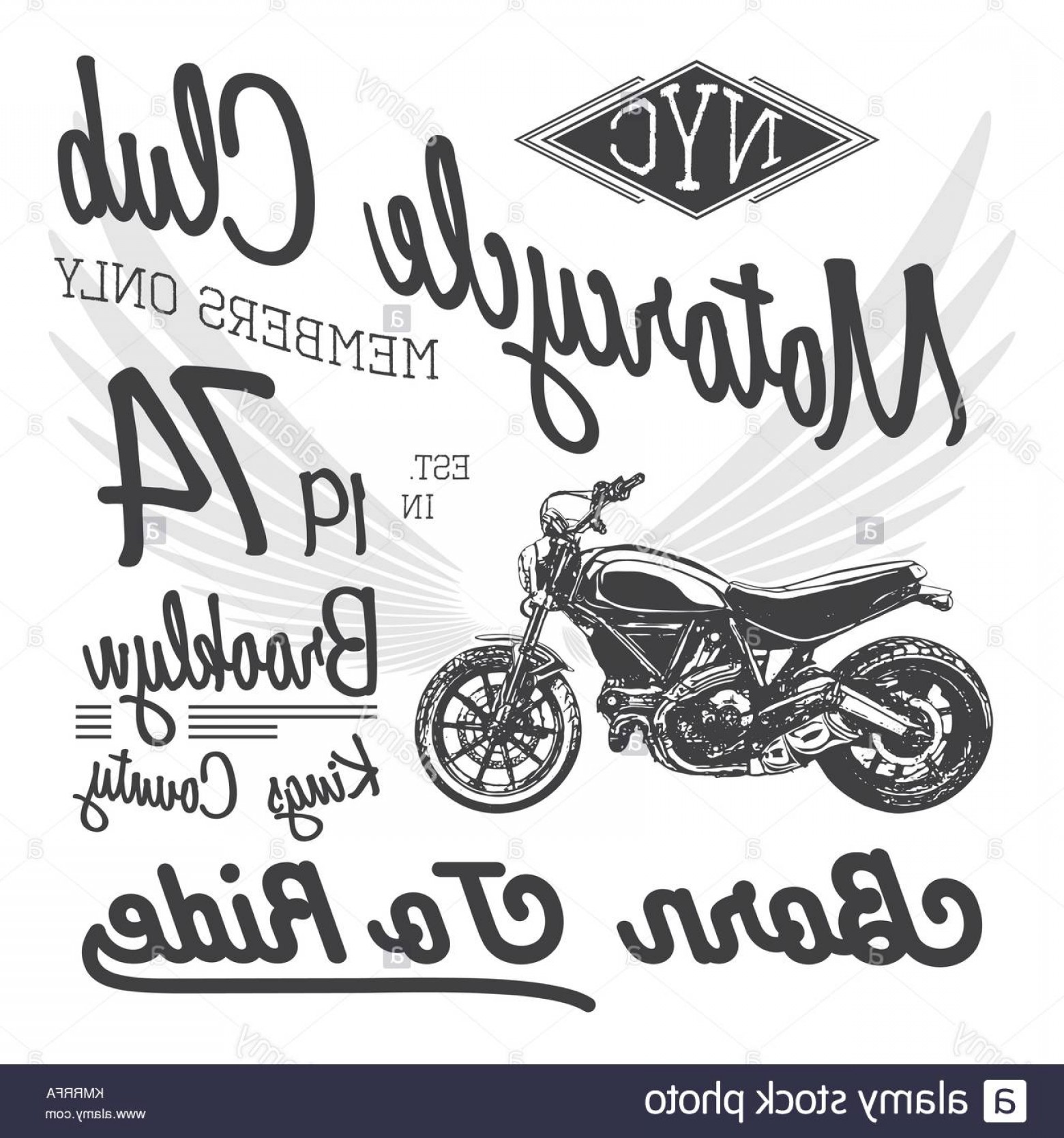 1560x1668 Stock Photo T Shirt Typography Design Motorcycle Vector Nyc