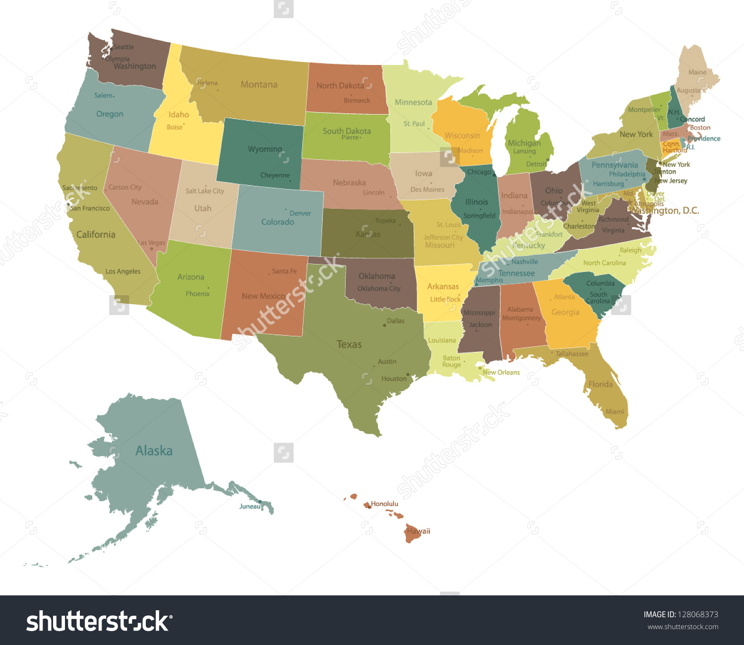 1500x1300 United States Map Outline Vector With State Names Vector Library