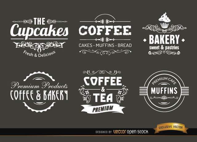 640x463 Free Vectors Coffee Vintage Labels And Badges Vector Open Stock