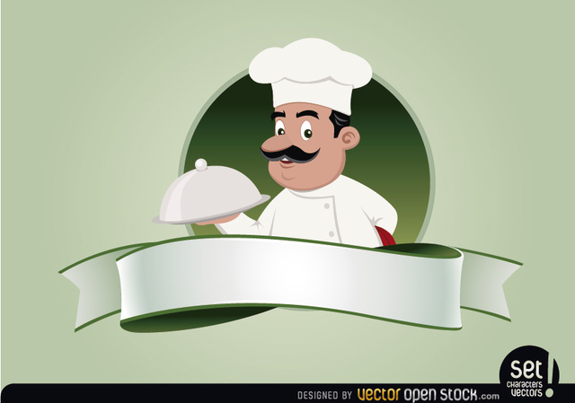 640x449 Free Vectors Restaurant Emblem With Chef Vector Open Stock