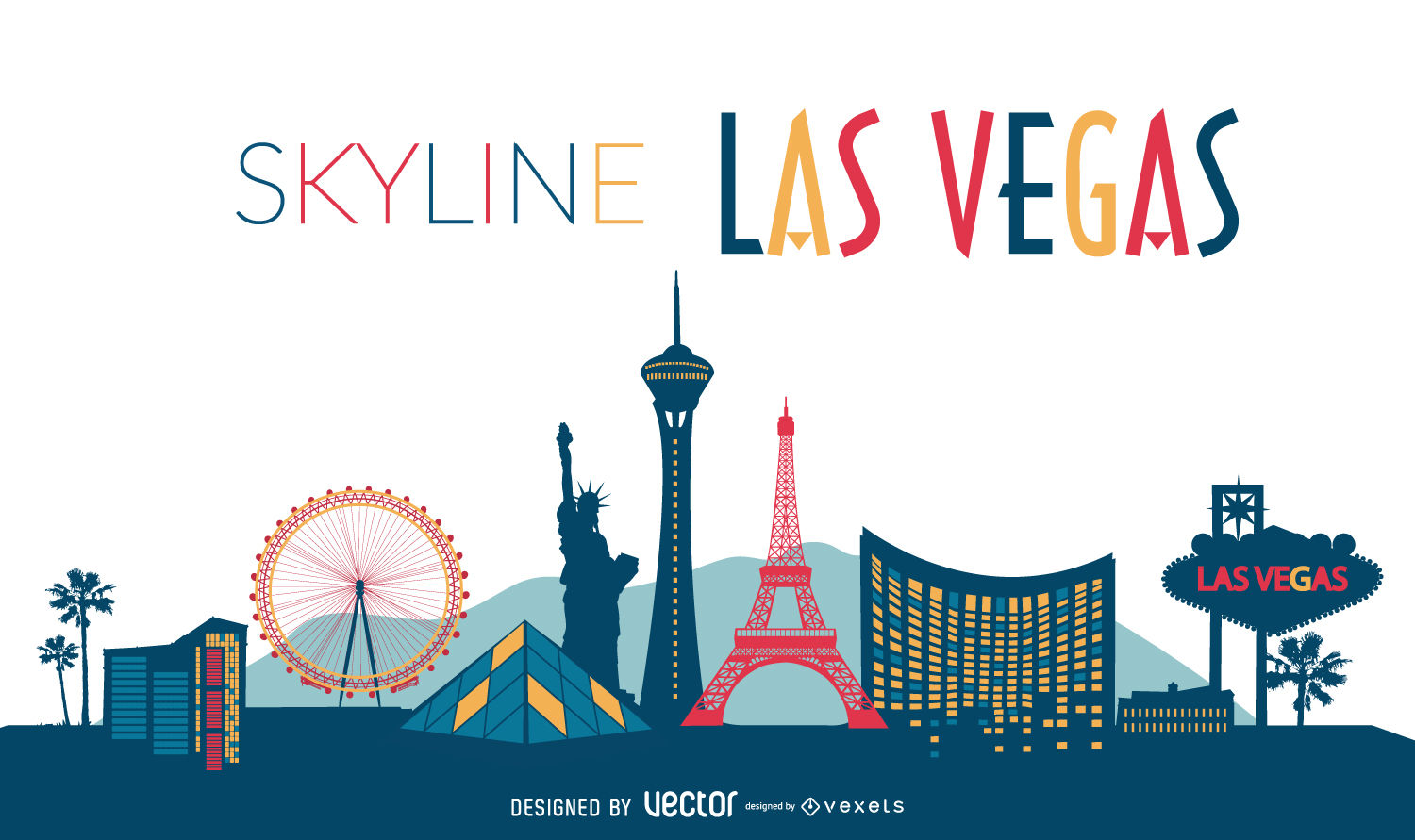 1500x891 Las Vegas Illustrated Skyline