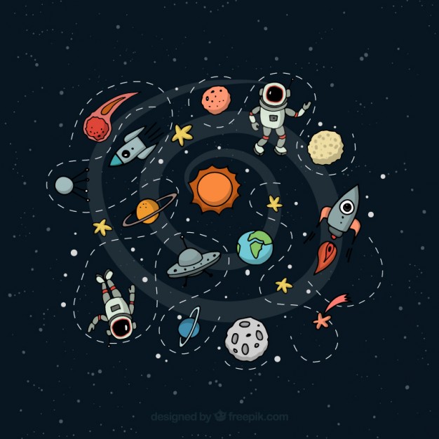 626x626 Outer Space Illustration Vector Free Download