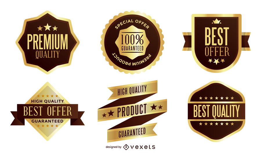 900x529 Gold Label Vector Pack