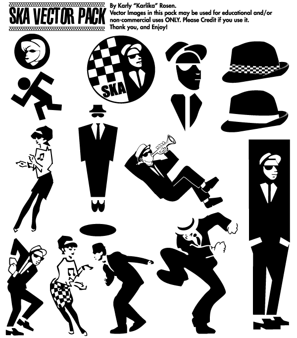600x682 Ska Vector Pack Free 123freevectors