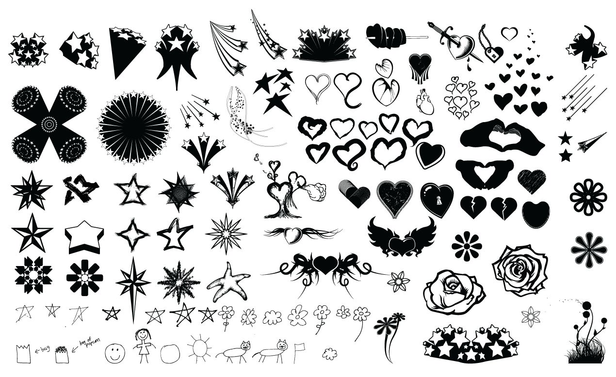 1270x778 Stars And Hearts Vector Pack