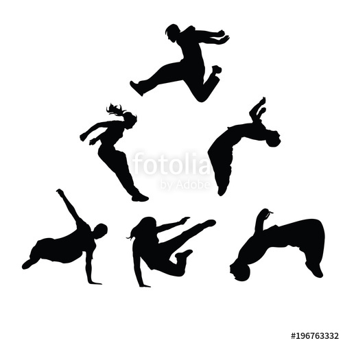 500x500 Silhouettes. Parkour Stock Image And Royalty Free Vector Files On