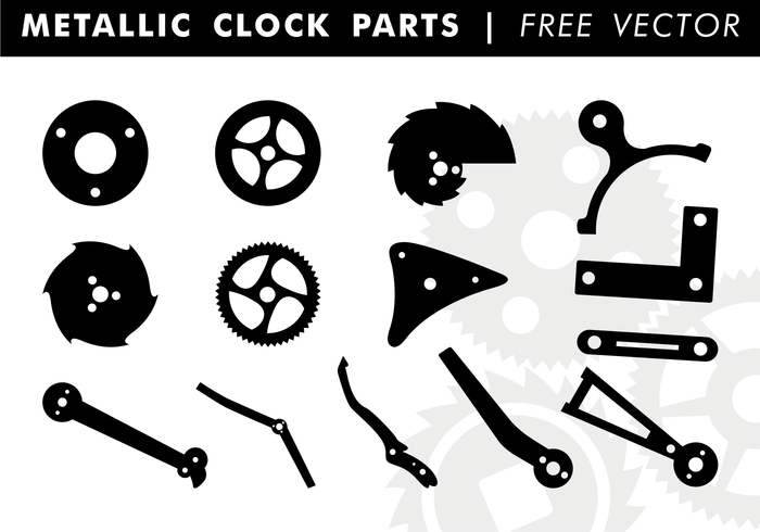 700x490 Metallic Clock Parts Free Vector