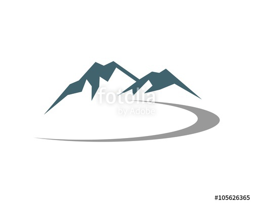500x400 Path And Mountain Logo Template Stock Image And Royalty Free