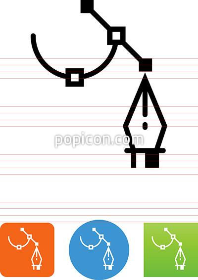 400x566 Vector Pen With Path Icon