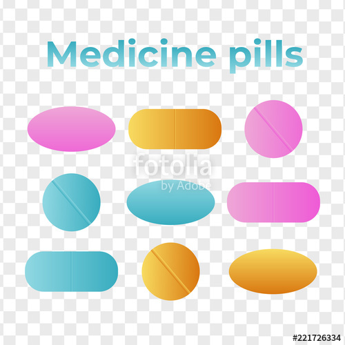 500x500 Medicine Pills. Drugs Vector. Antibiotic And Vitamin Pill