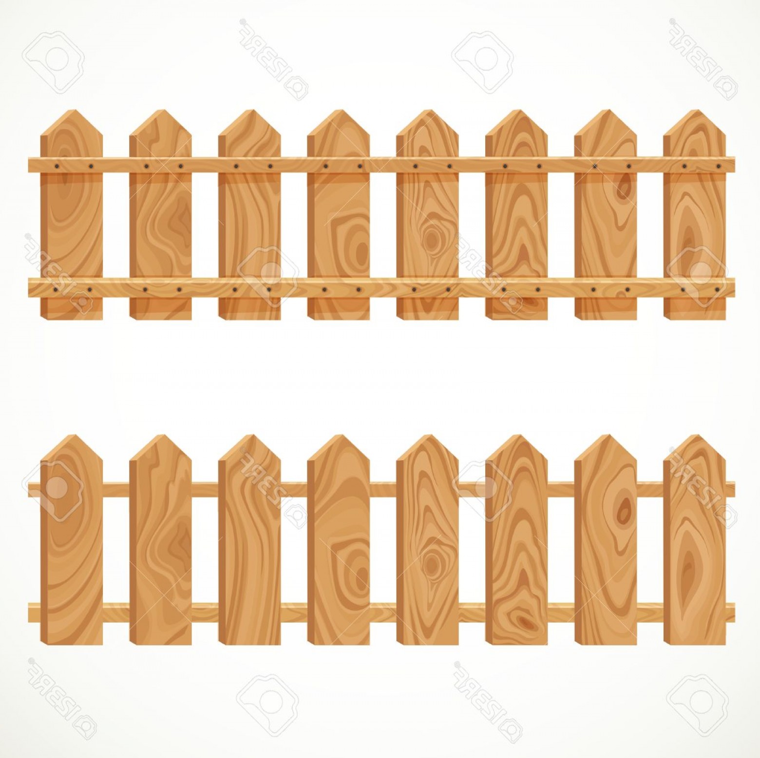 1560x1557 Photostock Vector Wooden Fence From Short Planking Isolated On