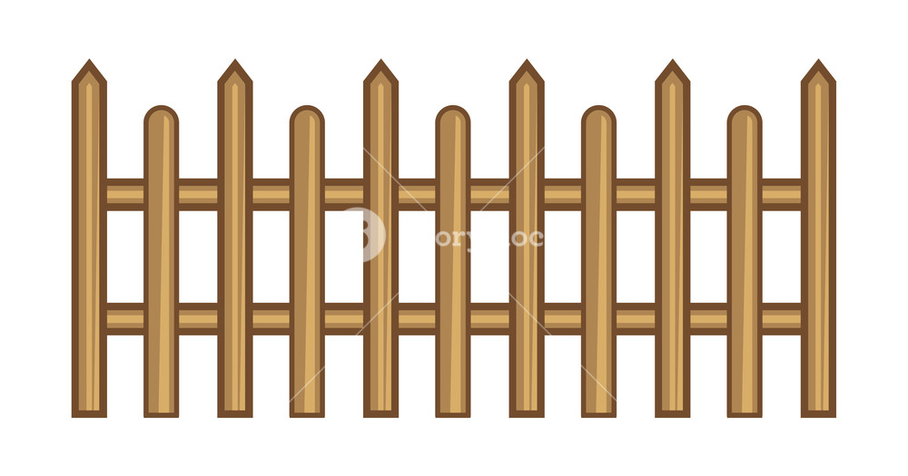 1000x525 Wooden Fence Vector Royalty Free Stock Image