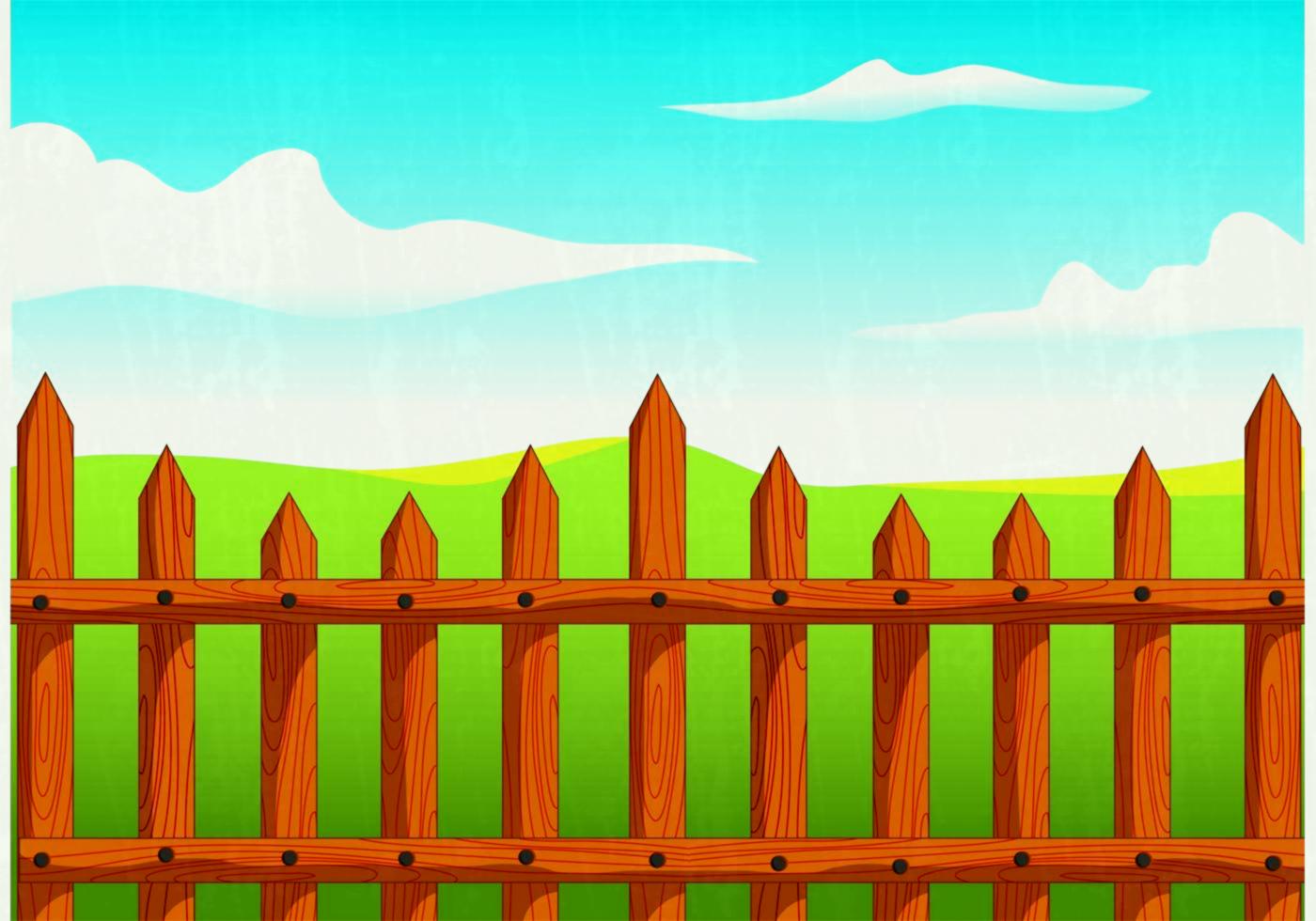 1400x980 Wooden Picket Fence Vector Download Free Art Stock