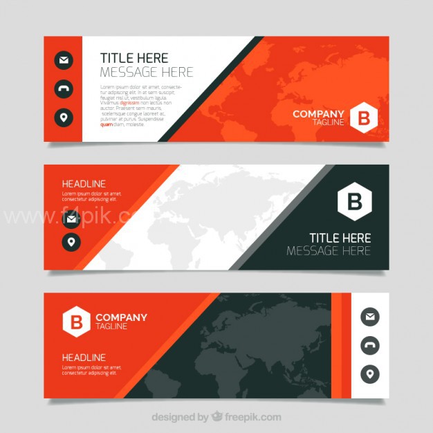 626x626 Vector ] Abstract Banners For Business Free Download