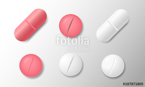 500x300 Set Of Various Vector Pills And Tablets Stock Image And Royalty