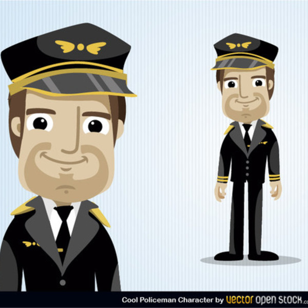 600x600 Free Vector Pilot Cartoon Character