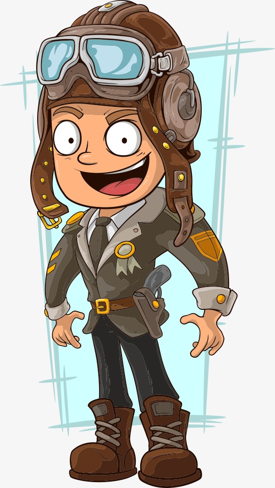 563x1000 Vector Cartoon Pilot, Cartoon Vector, Vector Character, Cartoon