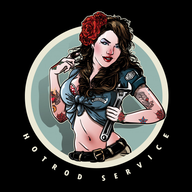 626x626 Pin Up Girl Vector Vector Premium Download