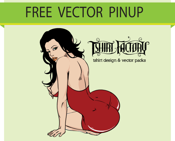 600x485 Free Vector Download Hot Pin Up Girl 123freevectors
