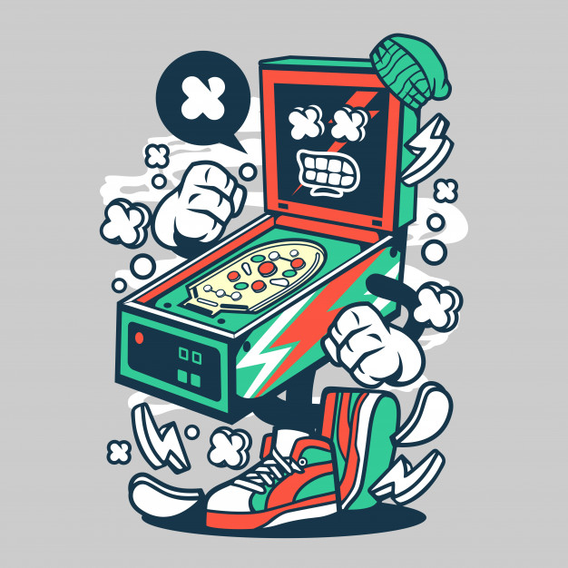 626x626 Pinball Machine Cartoon Character Vector Premium Download